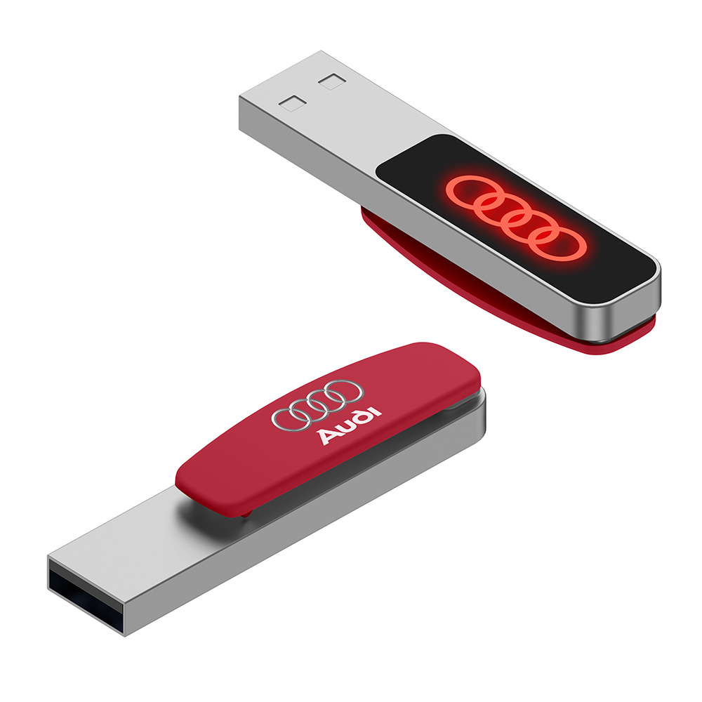 Bookclip LED Light-up USB flash drive LED translucent LOGO metal gift USB flash drive